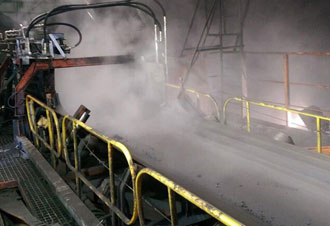 山西某礦產二次加工車間噴霧除塵